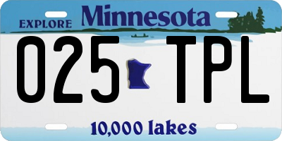 MN license plate 025TPL