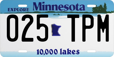 MN license plate 025TPM