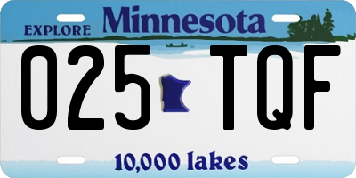 MN license plate 025TQF