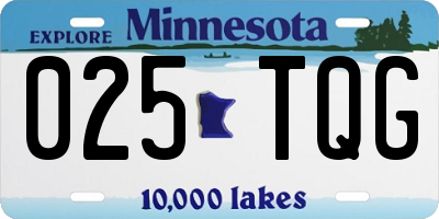 MN license plate 025TQG