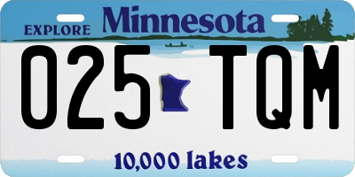 MN license plate 025TQM