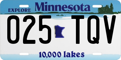 MN license plate 025TQV