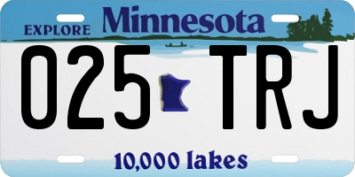 MN license plate 025TRJ