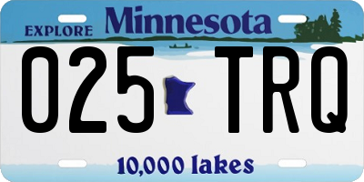 MN license plate 025TRQ