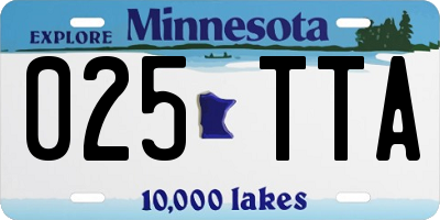 MN license plate 025TTA