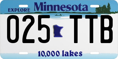 MN license plate 025TTB