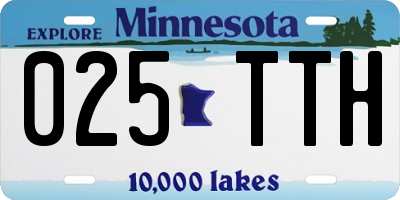 MN license plate 025TTH
