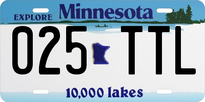 MN license plate 025TTL