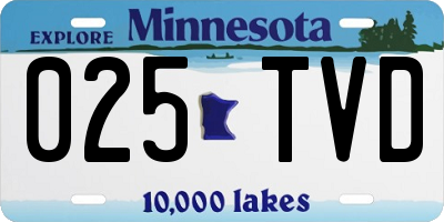 MN license plate 025TVD