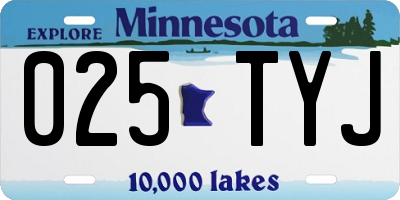 MN license plate 025TYJ
