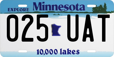 MN license plate 025UAT