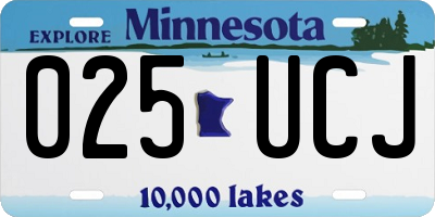 MN license plate 025UCJ