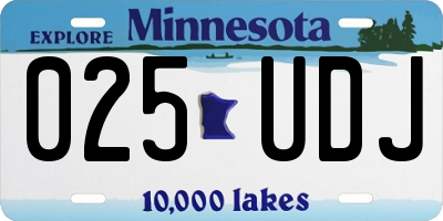MN license plate 025UDJ