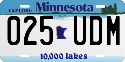 MN license plate 025UDM