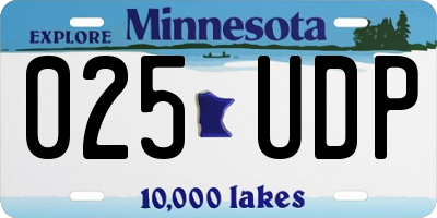MN license plate 025UDP
