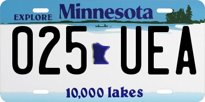 MN license plate 025UEA