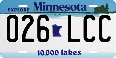 MN license plate 026LCC