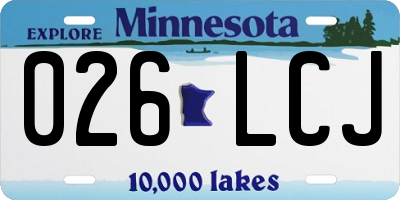 MN license plate 026LCJ