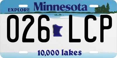 MN license plate 026LCP