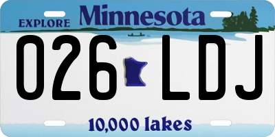 MN license plate 026LDJ