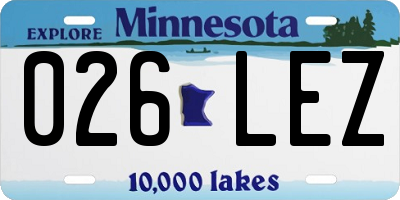 MN license plate 026LEZ