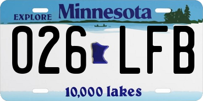 MN license plate 026LFB
