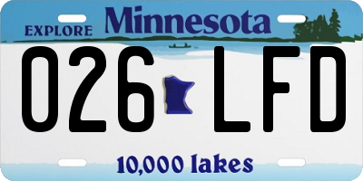 MN license plate 026LFD