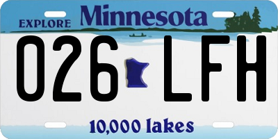 MN license plate 026LFH