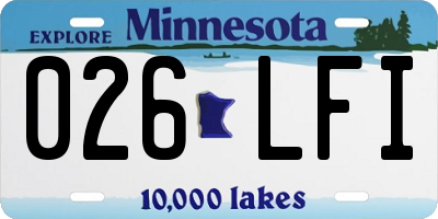 MN license plate 026LFI