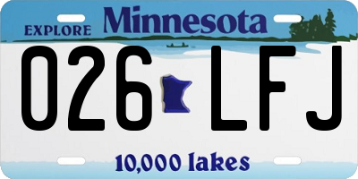 MN license plate 026LFJ