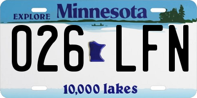 MN license plate 026LFN