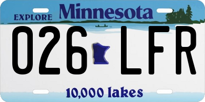 MN license plate 026LFR