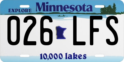 MN license plate 026LFS