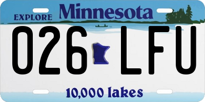 MN license plate 026LFU