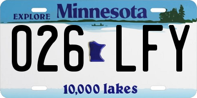 MN license plate 026LFY