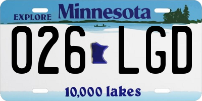 MN license plate 026LGD