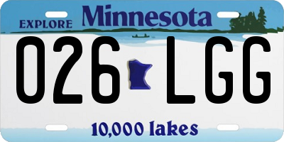 MN license plate 026LGG