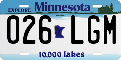 MN license plate 026LGM