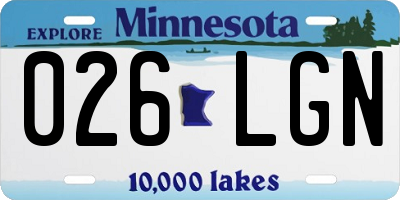 MN license plate 026LGN