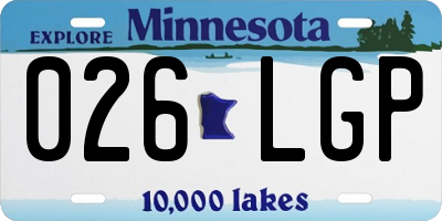 MN license plate 026LGP