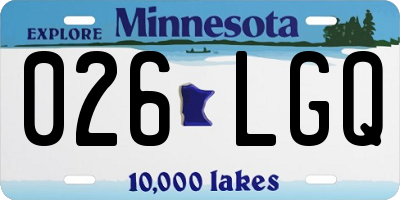 MN license plate 026LGQ