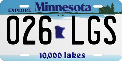 MN license plate 026LGS