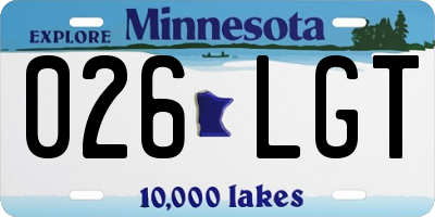 MN license plate 026LGT