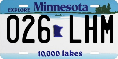 MN license plate 026LHM