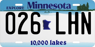 MN license plate 026LHN