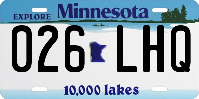 MN license plate 026LHQ