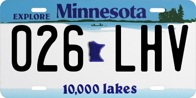 MN license plate 026LHV