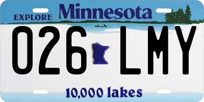 MN license plate 026LMY