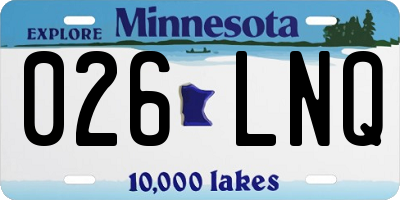 MN license plate 026LNQ