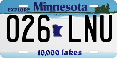 MN license plate 026LNU